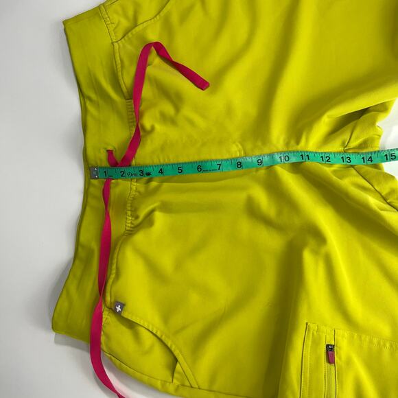 Figs Scrub Set Limeade XXL High Waist Zamora Joggers Catarina One Pocket Top - Picture 11 of 16